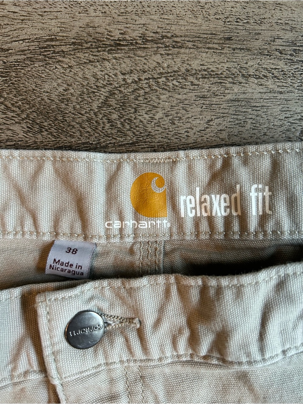 Carhartt Relaxed Fit Men’s 38 Khaki Work Shorts - Picture 3 of 5